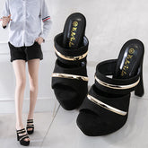 Women's Waterproof Platform Thick Peep Toe Fashion Sandals
